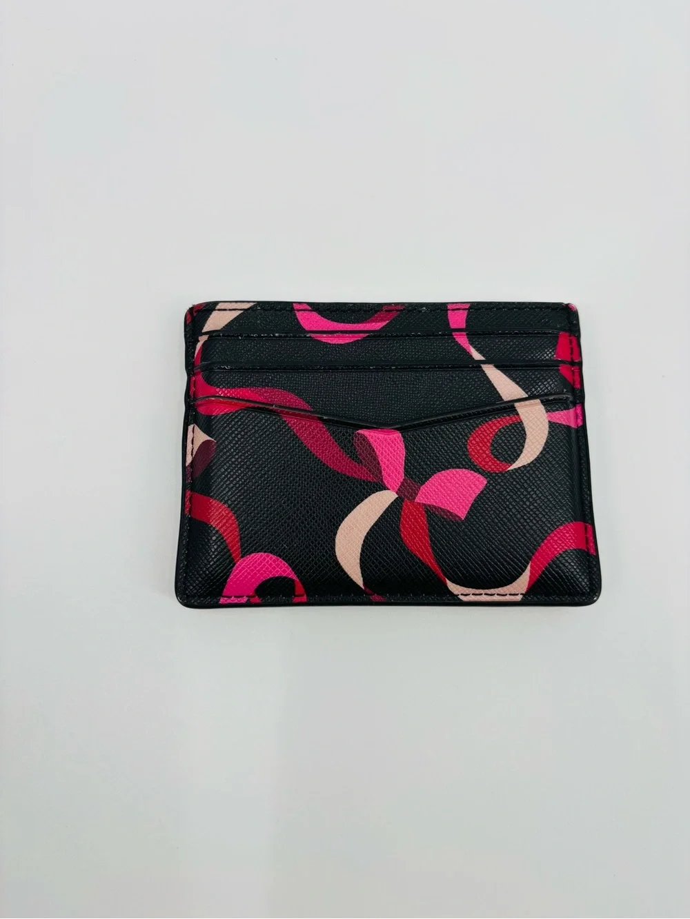 Kate Spade ribbon print card holder